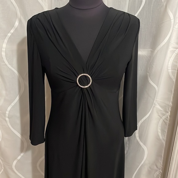 Chaps Black Dress with Bling, Size Medium - Picture 2 of 4